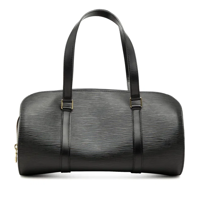 Black Louis Vuitton Epi Soufflot Handbag in Black Leather from Designer Revival