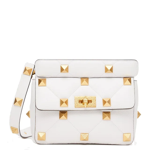 VALENTINO GARAVANI Roman Stud Grained Medium Bag, White from Cultstatus, photo 1 of 1
