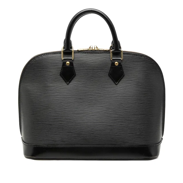 Black Louis Vuitton Epi Alma PM Handbag in Black Leather from Designer Revival