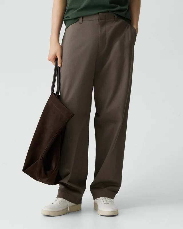 Theory Straight Chino Pant in Moonsoft Cotton, photo 5 of 6 from Theory