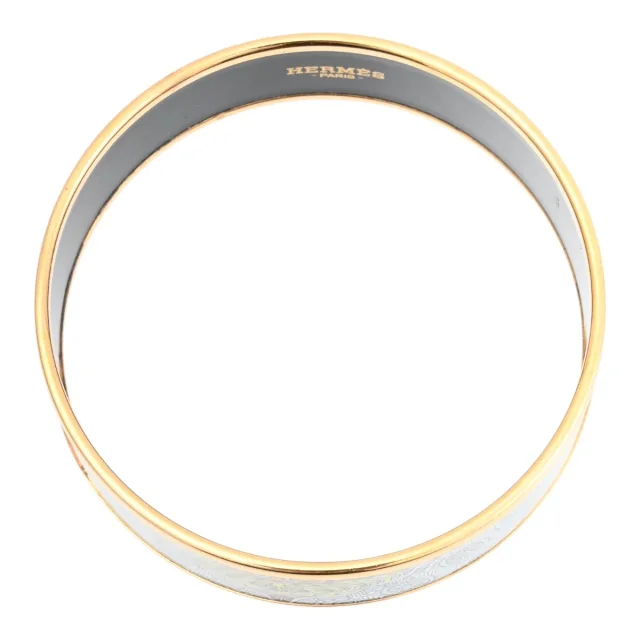 Hermès Email bangle GM Gold/Pink in Pink from VINTAGE QOO TOKYO, photo 5 of 7