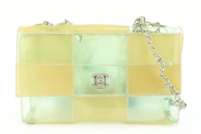 Chanel Clear Vinyl Patchwork Naked Flap Chain Translucent Bag from Bagriculture