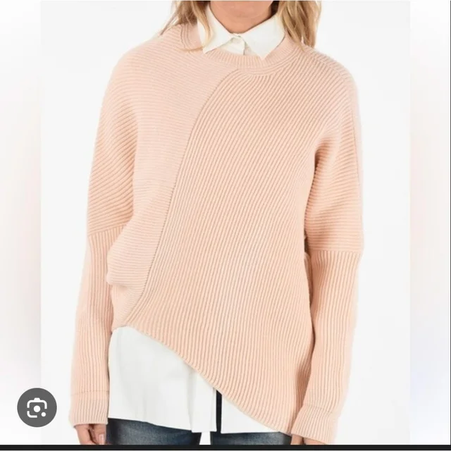 Stella McCartney Asymmetrical Ribbed Sweater Size 8-10 in pink from Poshmark