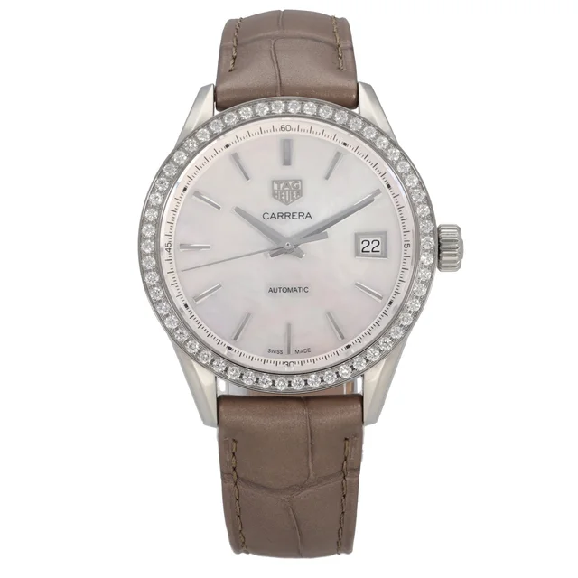 TAG Heuer Carrera WBK2316 36mm Stainless Steel Watch in Leather from H&T