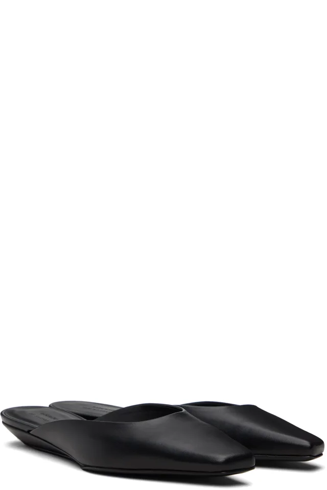 Loulou de Saison Black Diane Calf Leather Mule Flats, photo 4 of 5 from SSENSE