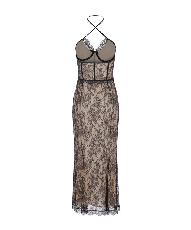 Alessandra Rich Halterneck Laced Dress, photo 2 of 4 from SENSER
