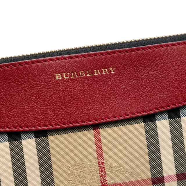 Beige Burberry Haymarket Check Canvas Peyton Crossbody in Beige Canvas from Designer Revival, photo 5 of 6