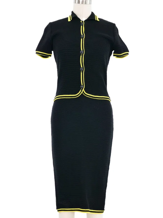 1996 Instante Gianni Versace Knit Dress Ensemble from Arcade Vintage