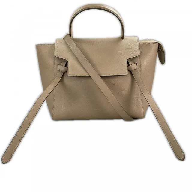 Celine Belt Bag Grain Calf Leather Beige Gold in Beige Calfskin from The Reluxe