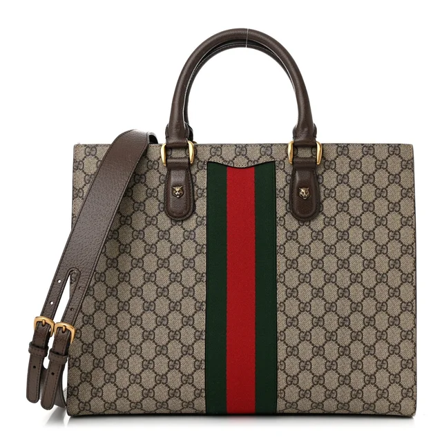 Gucci Animalier Web Top Handle Coated Canvas Bag - Beige in Beige Coated canvas from H&T