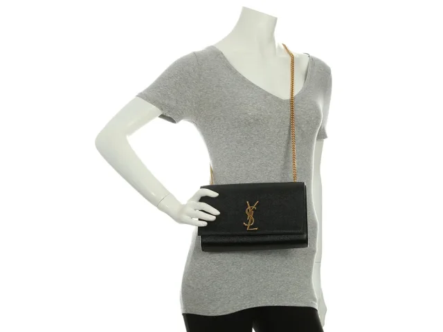 Saint Laurent Medium Black Grain de Poudre Kate in Black Leather from Ann's Fabulous Finds, photo 9 of 9