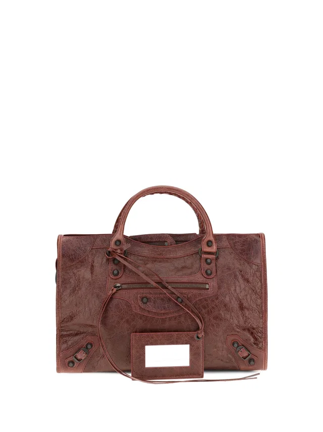 Balenciaga Le City Shoulder Bag — Red Lamb Ovis Aries in Red Lambskin from HEWI