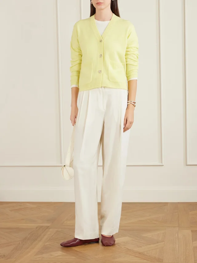 ALLUDE Cashmere cardigan in Yellow, photo 2 of 2 from NET-A-PORTER (Canada)