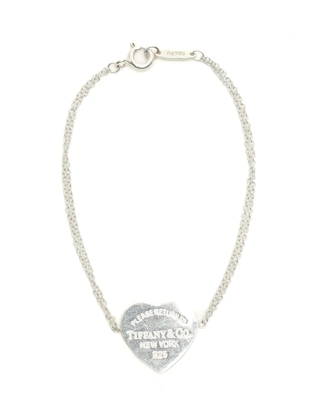 Tiffany & Co. Heart Double Chain Bracelet in Silver in Silver from A Retro Tale