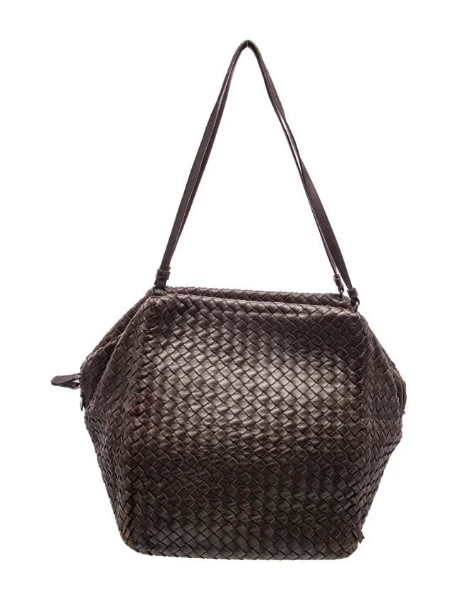 Bottega Veneta Intrecciato Shoulder Bag in brown|red Woven leather from The RealReal