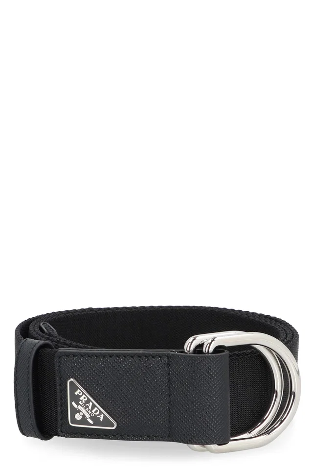 Prada Re-Nylon Belt — Black Polyamide in Black Nylon from HEWI