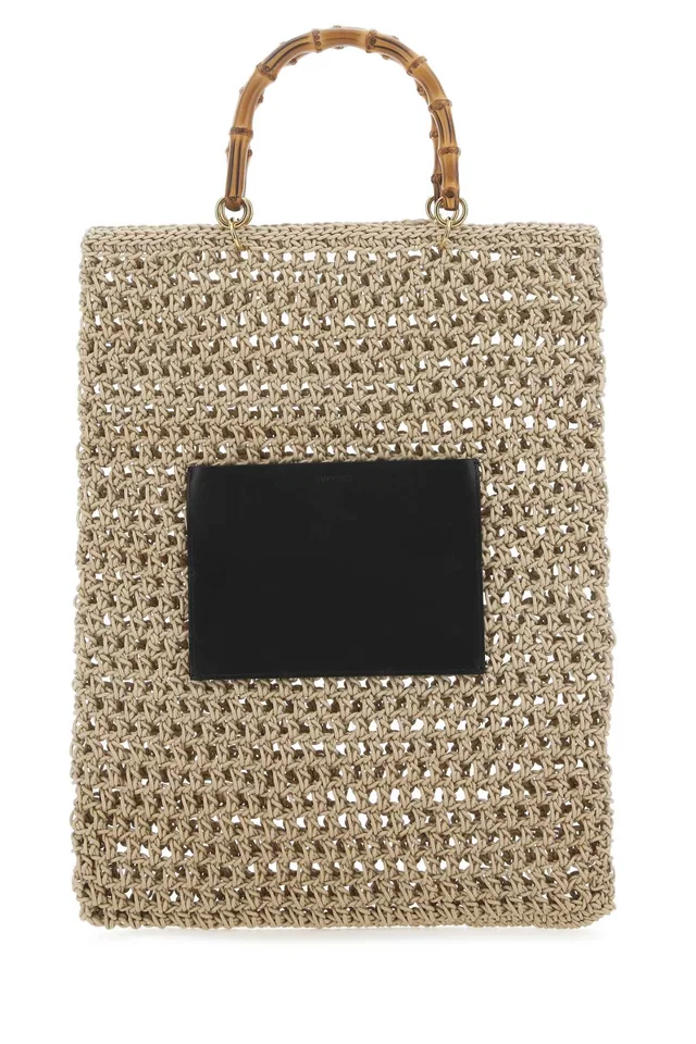 Jil Sander Open-Weave Rope Tote Bag — Beige in Beige Suede from HEWI