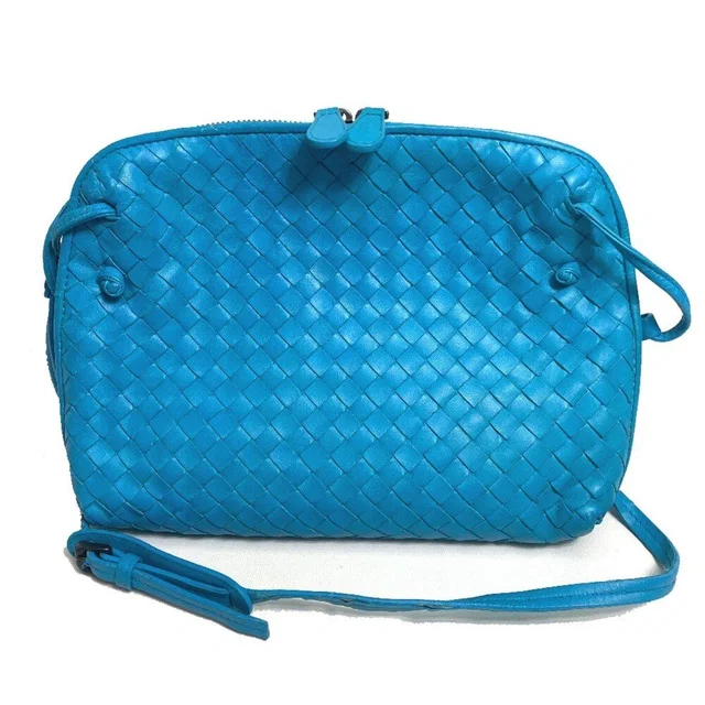 Bottega Veneta Intrecciato Pochette Shoulder Bag in blue Woven leather from Poshmark