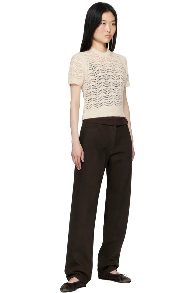 The Garment Off-White Verbier Pointelle Mini T-shirt, photo 4 of 4 from SSENSE