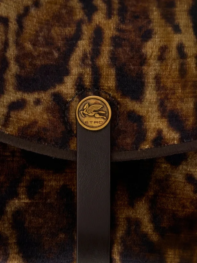 Etro medium Pony bag in velvet with leopard motif, photo 6 of 6 from SENSER
