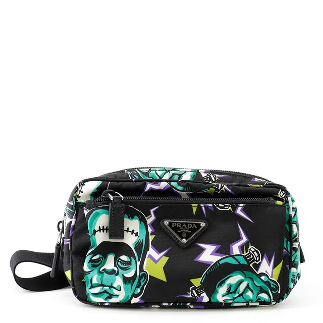 Prada Frankenstein Crossbody Bag Black/Multicolor2VL977 Nylon in Black Nylon from GALLERY RARE