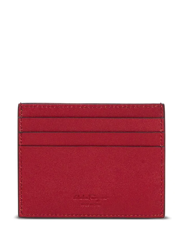 Ferragamo Revival Card Case — Black Calf Leather Cases in Black Calfskin from HEWI