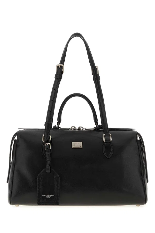 Dolce & Gabbana Calf Leather Shoulder Bag — Black Hand in Black Calfskin from HEWI
