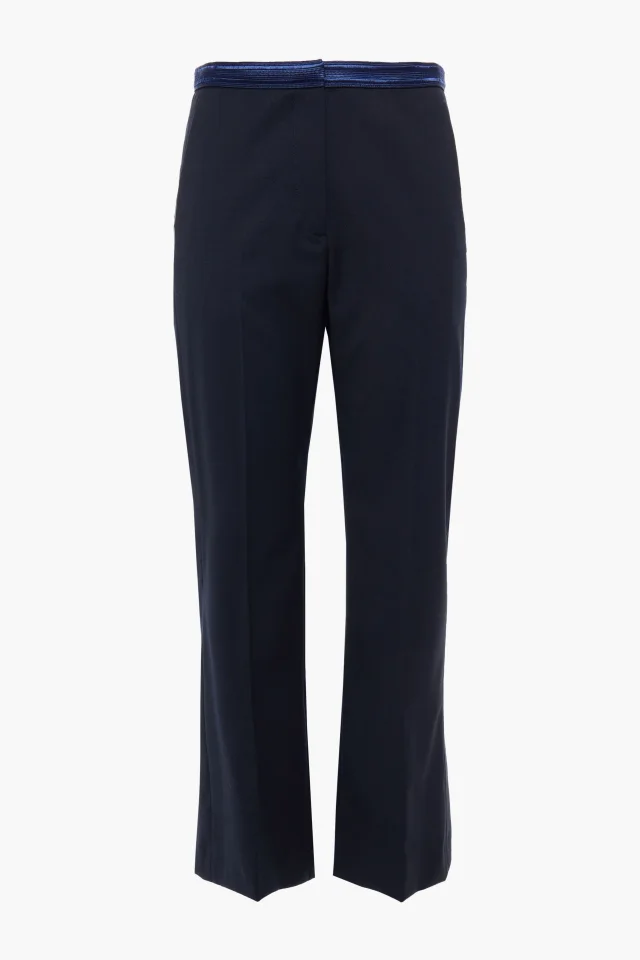 Embroidered Twill Kick-Flare Pants in Navy, image 1 of 1 from THE OUTNET