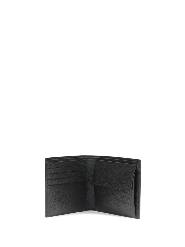 Saint Laurent Leather Billfold Wallet — Black Calf in Black Leather from HEWI