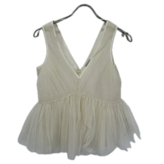 Brunello Cucinelli White Tulle Dress Top XS in White Nylon from The Reluxe