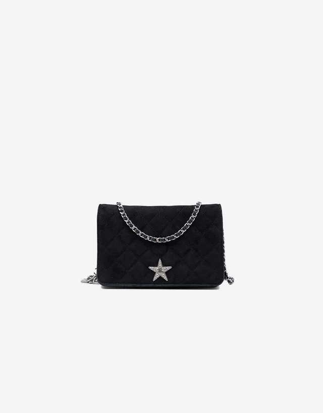 Chanel Wallet On Chain Suede Black in Black Suede from SACLÀB