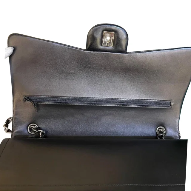 Chanel Maxi Double Flap in Black Lambskin from HEWI, photo 6 of 10