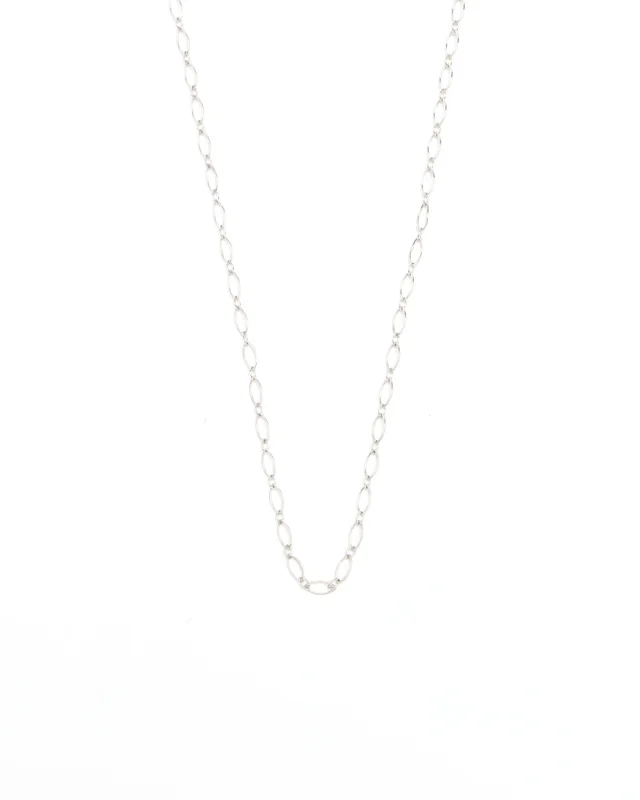 Tiffany & Co. Silver Oval Link Chain Necklace in Silver Silk from A Retro Tale