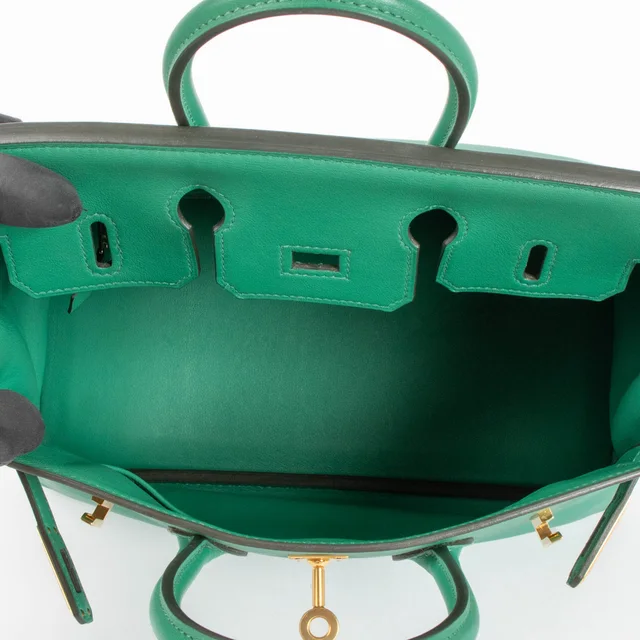 Hermès Birkin 25 Vert Vertigo Swift GHW in Green Swift leather from Labellov, photo 11 of 13