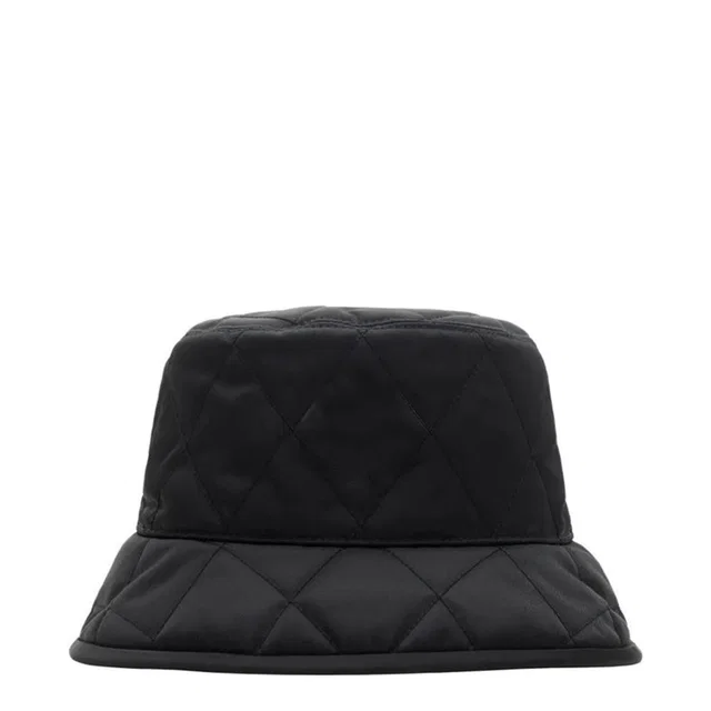 Burberry 8125534 Horseshoe-Quilted Bucket Hat — Black Polyamide in Black Nylon from HEWI