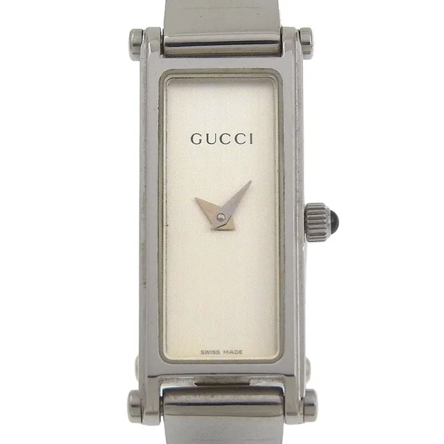 Gucci Stainless Steel Quartz Analog Display Silver Dial Watch in Silver from The Reluxe