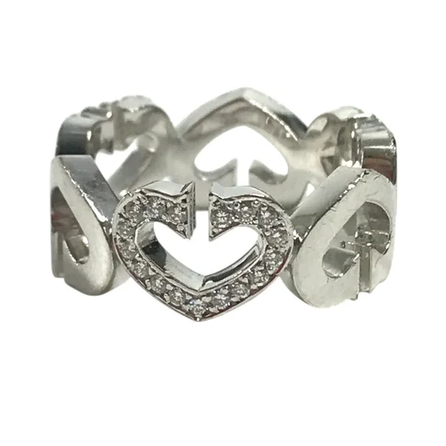 Cartier Ring C Heart Diamond Silver in Silver from The Reluxe