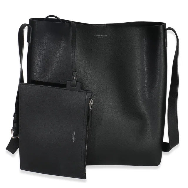 Saint Laurent Black Leather Bold Hobo in Black Leather from myGemma