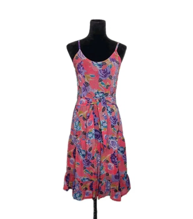 Lanvin Vintage 1978 Floral Tiered Belted Dress & Shawl Set Fits Size 6 Designer in red from Poshmark
