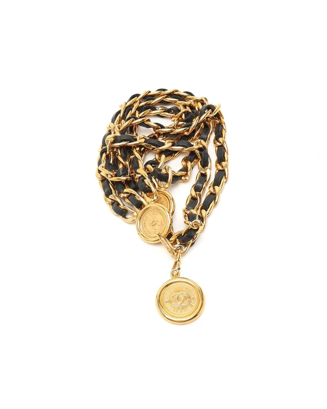 Chanel Coco Mark Triple Leather Chain Belt in Leather from A Retro Tale, photo 2 of 3