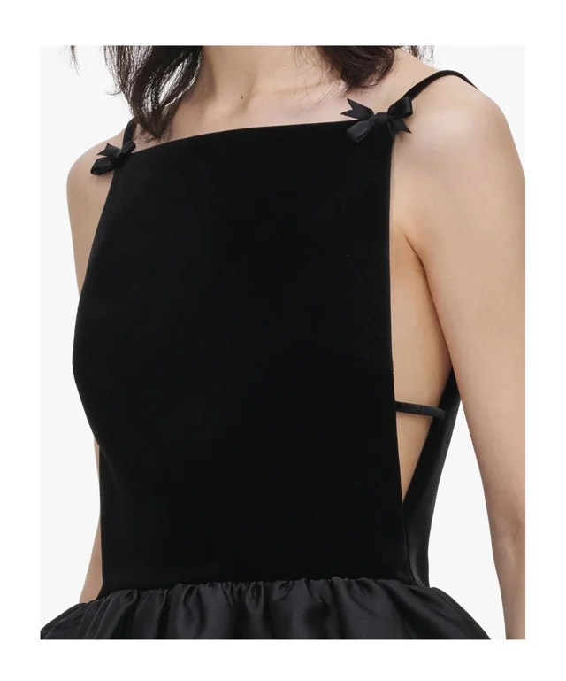 Self-Portrait Velvet top with a bubble hem, photo 5 of 5 from SENSER