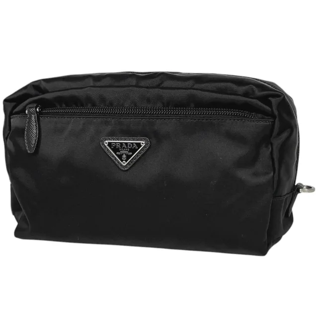 Prada Bag/Cosmetic Pouch, Logo Plate, Nylon, Nero (Black), Women's in black Nylon from Grailed, photo 1 of 1