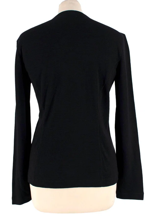 Jil Sander Black Wool Blend Top in Black Wool from HEWI