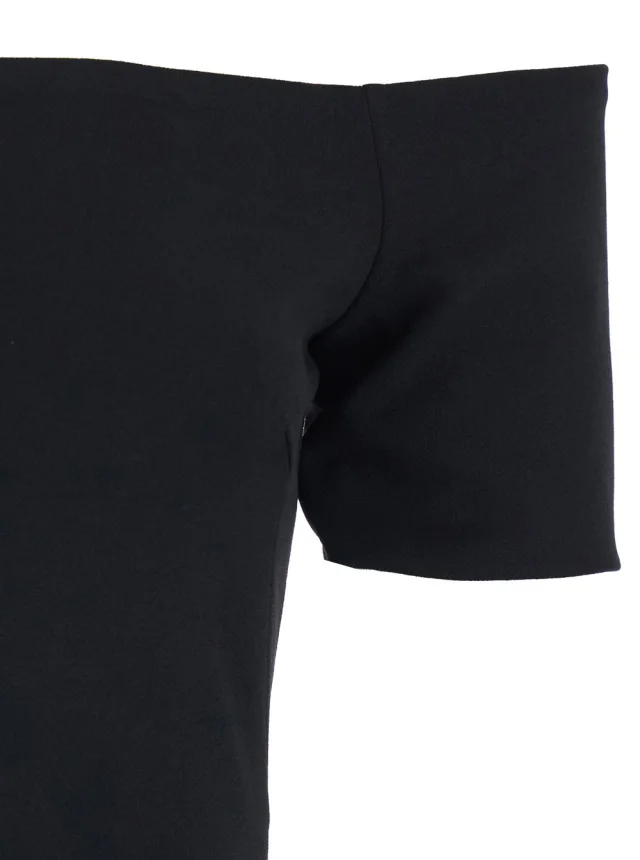 Solace london Dress 'Nile' with Off Shoulder and Vent on the Back in Black Fabric for Women in Black 95% Polyester 5% Elastane, photo 5 of 6 from Gaudenzi Boutique