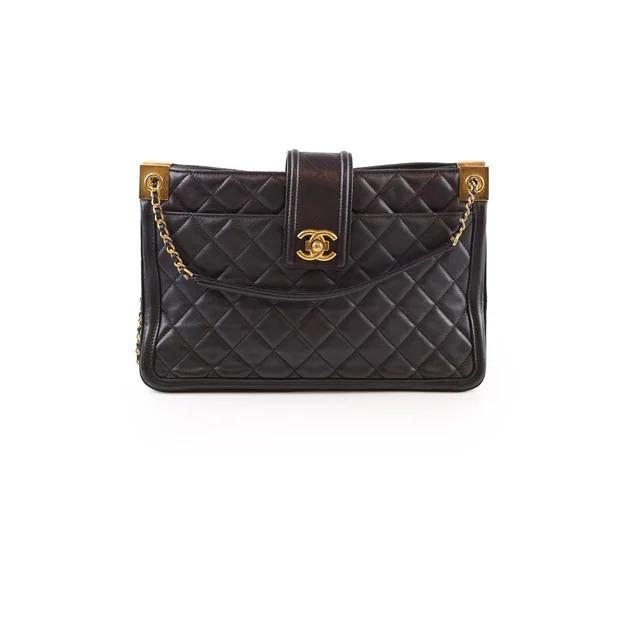 Chanel Elegant CC Tote Quilted Lambskin in Lambskin from The Purse Affair