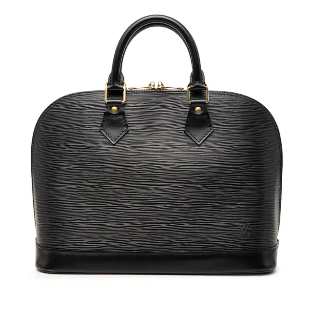Black Louis Vuitton Epi Alma PM Handbag in Black Leather from Designer Revival