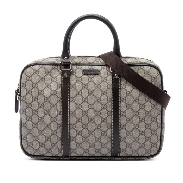 Beige Gucci GG Supreme Business Bag in Beige Coated canvas from Designer Revival, photo 1 of 1