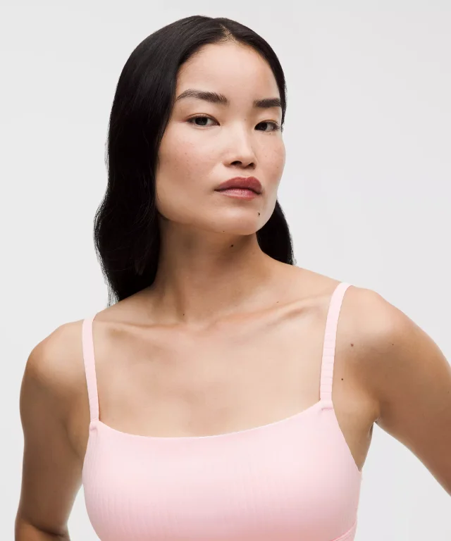 lululemon Ribbed Cami-Strap Bra *Light Support, B/C Cup in Pink Pearl, photo 4 of 6 from lululemon