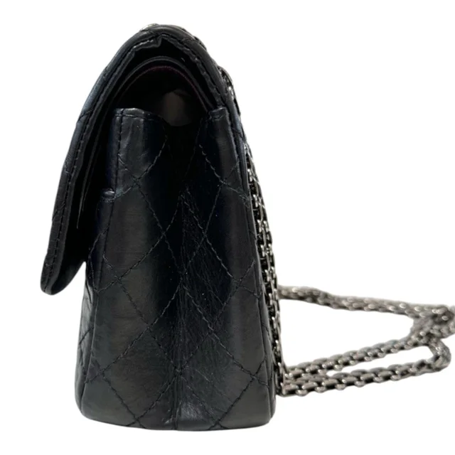 Chanel 2.55 Reissue Small Black with Rithelium Hardware in Black from Luxury Promise, photo 2 of 2