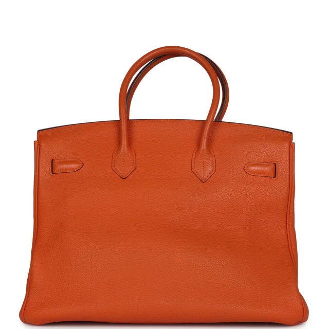 Hermès Birkin 35 Orange Togo Palladium Hardware in Orange Togo leather from Madison Avenue Couture, photo 3 of 9